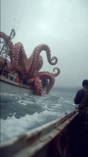 REAL LIFE KRAKEN 1,000lb Giant Octopus Attacks Fishing Boat