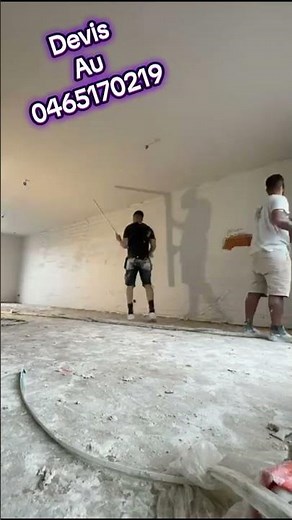 Technique de plafonnage PRO à la machine #chantier #projection #artisan #maçon #construction