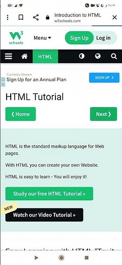 موقع w3schools لتعلم لغة HTML لتصميم المواقع والبرمجة