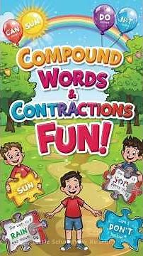 ✨📚 Compound Words & Contractions Fun! #grammarforkids #compoundwords #contractions #grade1