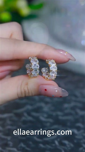 Sparkling and delicate hoop earrings