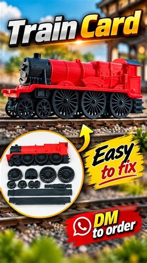 From Pieces to a Complete Train! 🚂🔥 | DIY Train Model #shorts
