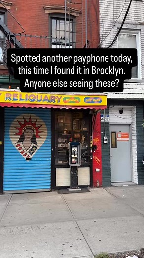 New York City 🗽 NYC Travel | Hotels | Food | Tips | Okay… now it’s getting weird. 👀 Spotted another payphone today, but this time in Brooklyn. Same setup. Same mysterious sticker with... | Instagram