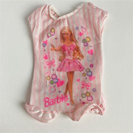 Vintage Barbie Nightgown: 1990s Pastel Pink Sleepwear With Barbie Graphic - Etsy