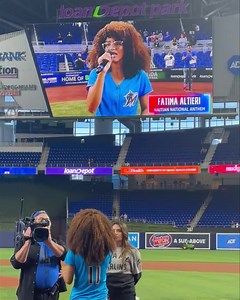140K views | Fatima te Chante “ La Dessalinienne “ nan Marlins Baseball Stadium Pou te Reprezante Peyi a | Konpaevents | Facebook