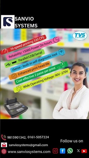 Sanvio Systems brings Dot Matrix Printers - TVS MSP 270 Star