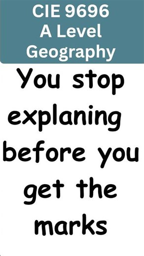 CIE 9696 A Level Geography - Why Your Geography Answers Don’t Get Full Marks #alevelgeography