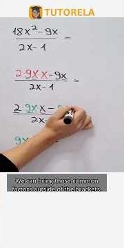 Simplify (18x²-9x)/(2x-1) with Factorization #Math #Factorization