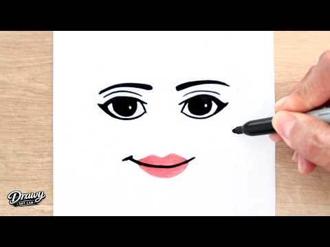 How to Draw Roblox WOMAN FACE | Step by Step Easy