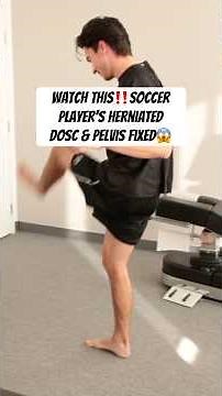 WATCH THIS‼️ Soccer Player’s Herniated Disc & Pelvis Fixed @DrRahim #shorts