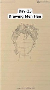 Day-33 Drawing Men Hair For The First Time