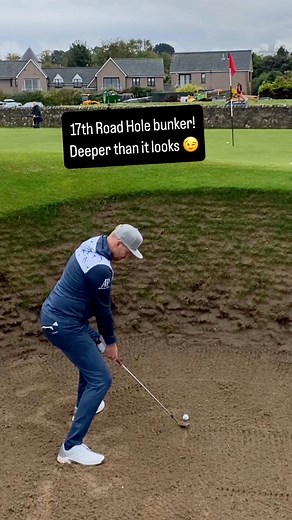 17th Road Hole bunker! Open face and hit the sand as hard as possible! Lots of look needed 😉 #golf #golftips | Me and My Golf