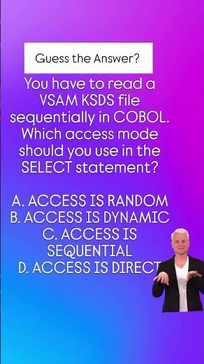 Which Access Mode for Sequential Read in VSAM KSDS? | COBOL InterviewQuestion