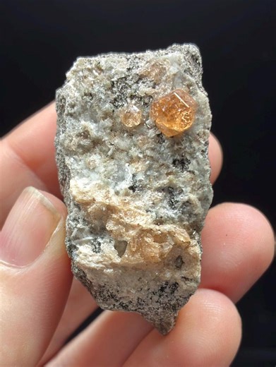 Spessartine Garnet on Matrix 48g | Orange Garnet Crystal | Natural Mineral Specimen | Collector Display Piece - Etsy
