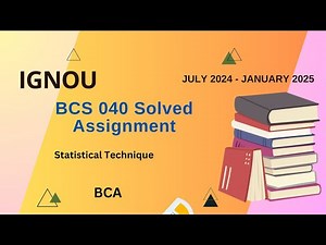 BCS-042 Solved Assignment July-24/Jan-25 || BCA (4th Sem)|| IGNOU Assignment Solutions (2024-25)