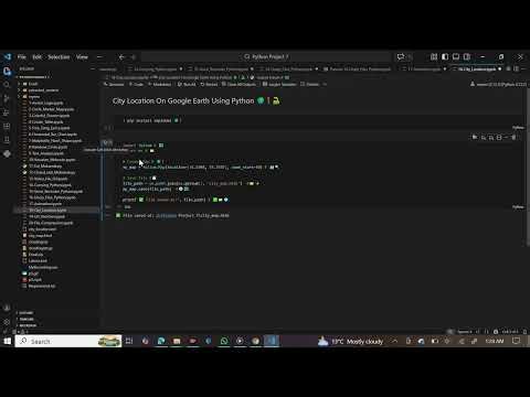 Find Any City Location on Google Earth Using Python 🌍 | Folium Tutorial