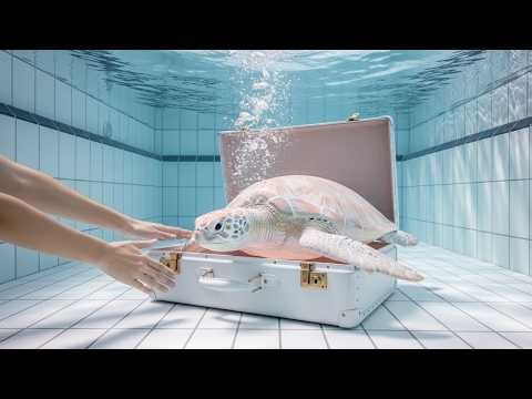 Surreal Underwater 🖼️ ASMR Journey: Pool Meets Home Life, Art & Sea Animals 🌊