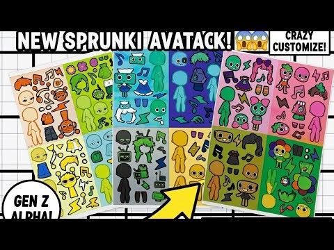 SECRET SPRUNKI STICKERS? 🕵️‍♂️ ASMR Unboxing & Peeling (Incredibox Mod)
