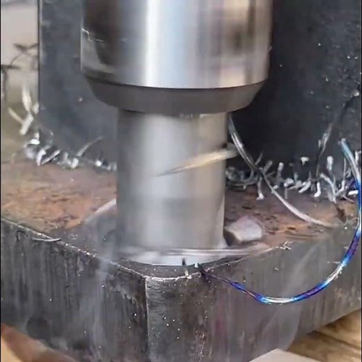 The POWER of Tct Annular Cutter Carbide Drill Bit: Cutting 75mm Deep Holes in Steel with Ease!