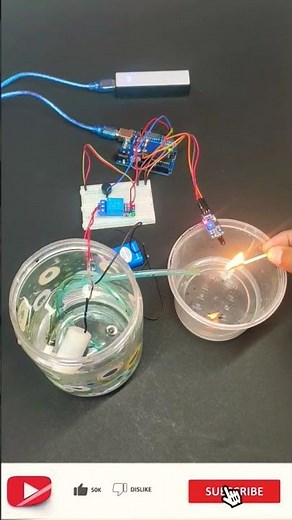 DIY- Fire detection Alarm with automatic water pump using Arduino