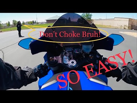 Motorcycle License Endorsement Road Skills Test Utah R1 1000cc Liter Bike EASY 👍😁 PASSED DMV