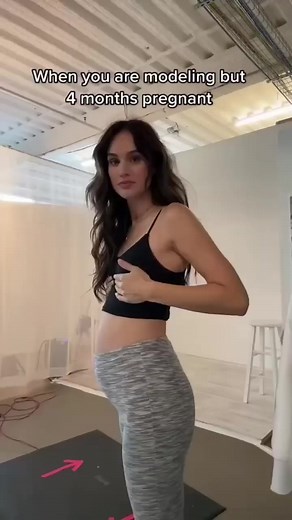 6.7M views · 10K reactions | When you are modeling but 4 months pregnant!  #pregnancy #pregnant #dancing #modeling #babies #reels | The Herberts | Facebook