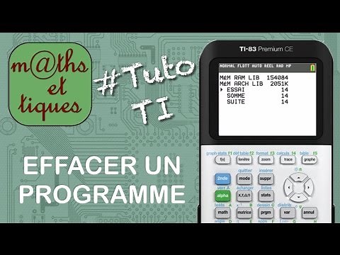 Delete a program - TI Tutorial