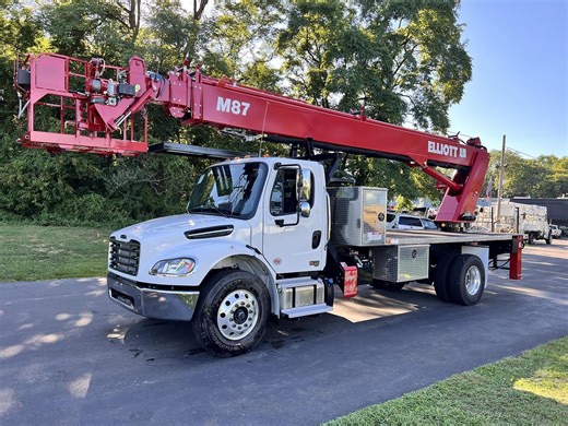 New NEW Elliott M87 Sign Crane on a 2025 Freightliner M2106 Reg Cab Flatbed Truck - RE9085 for Sale in FL