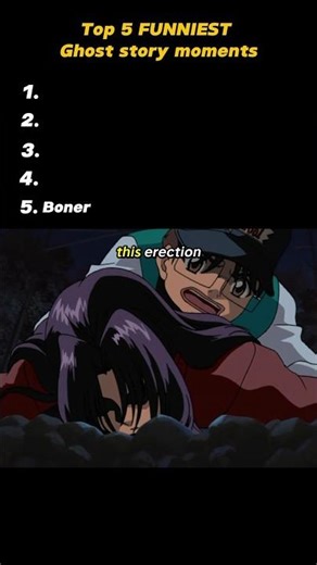 Top 5 FUNNIEST ghost story moments 🤣 #anime #funnymoments #funny #animemoments #ghoststories