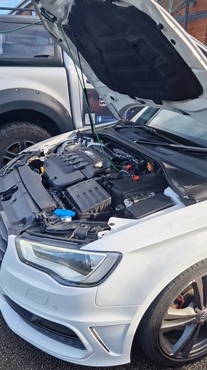Low mileage A3 having a preventative maintenance routine carbon clean treatment. We visited this customer at his workplace so no time off or inconvenience caused. Contact us for bookings and availability in your area. 📲 07399 417805 or send us a message using the button below ⤵️ | Engine Carbon Clean Manchester 07399417805