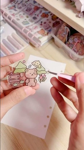 DIY Acrylic Keychain Sticker (Sped Up Version)