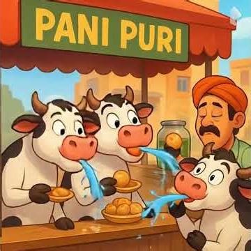 “Cow Eating Panipuri 🤯😂 | Funny Cartoon Video”