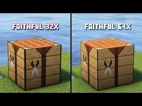 Minecraft: Faithful 32x vs Faithful 64x