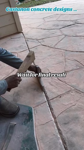 3.1K views · 13 reactions | Repost - @castanon_concrete_designs Stamped concrete patio at Sugar Land, Texas! Wait for final result! @cadillac_concrete_products #concretepatio #stampedconcrete #houstontx #concrete #flagstone | CadillacConcrete.com | Facebook