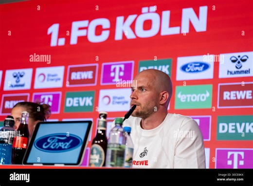 Rene Wagner (1. FC Köln, Trainer) Gemeinsame Pressekonferenz 1.FC Köln mit Cheftrainer Rene Wagner und Cheftrainerin der Frauen Britta Carlson im Clubhaus am Geißbockheim, Saison 2025 2026, 30.04.2026 DFB regulations prohibit any use of photographs as image sequences and or quasi-video. (Photo by HMB Media/Marco Bader/Sipa USA Stock Photo - Alamy