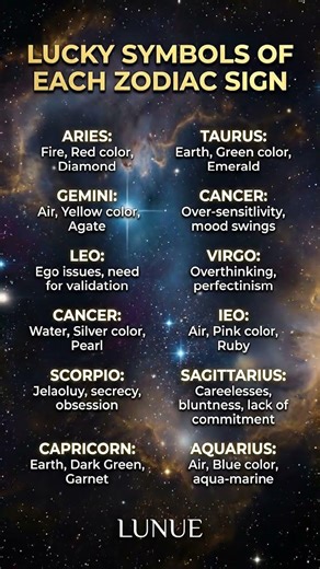 lucky symbols for zodiac signs