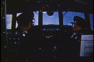 Arthur Godfrey pilots the new Eastern Airlines Constellation in 1953.