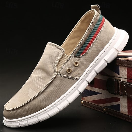 Men's Slip-On Canvas Driving Loafers – Soft Lightweight Casual Shoes for Travel, Driving and Outdoor Comfort 2025 - $29.99
