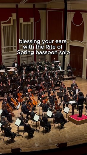 You’re welcome. Julia Harguindey, our newly appointed Principal Bassoon performs the opening bassoon solo from Stravinsky’s Rite of Spring. From our last BNY Classics concert weekend #stravinsky #bassoon #riteofspring #orchestra