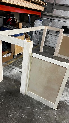 Kitchen island coming together. Used the tensos to attach finished ends to the legs and clamex to attach aprons to legs. #NortheastWoodworks #cabinetmaker #woodshop #kitchenisland | Northeast Woodworks