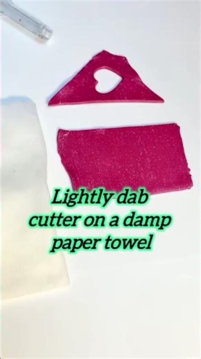 Clay sticking? Try this cutter trick! Clean cuts every time ✨🎉#polymerclay #claytips #diy