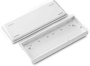 H60 Aluminum Keyboard Case,60% Customized Mechanical Gaming Keyboard Housing Compatible with Woot60HE/MADLIONS MAD 60 HE 61Keys Compact Barebones Keyboards DIY (White)