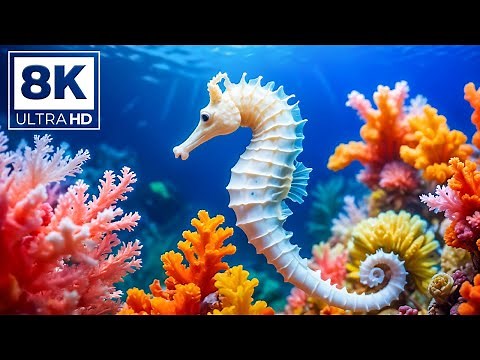 Aquarium 8K (VIDEO UHD) 🐠 The Vibrant Colors of Marine Life - Sea Animals For Relaxation