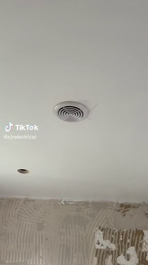 Extractor fan move. Do you fill holes for the builder to? #cjrelectrical #fyp #diyelectrics #electrician