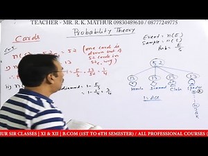 Maths Probability Coin, Dice,Cards Examples 03,04,02,17,05,06 by Mathur Sir Classes