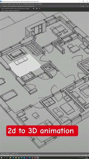 AutoCAD 2d drawing convert 3d rendering view #civilwork #heavycivil #construction #autocad