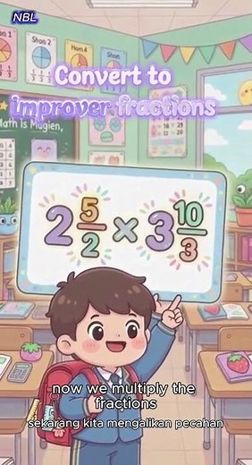 6th Grade Math Hack: 2½ × 3⅓ in 60 Seconds! 😱 #MathTrick #KidsMath