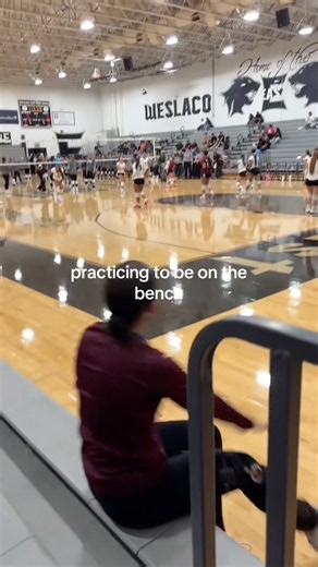 Practicing to be on the bench 🤭 #volleyball #foryou
