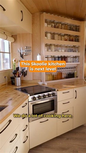 The best School Bus kitchen we've ever seen! #shorts