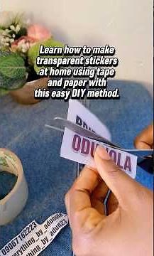 How to Make Transparent Stickers at Home | DIY Clear Sticker with Tape & Paper